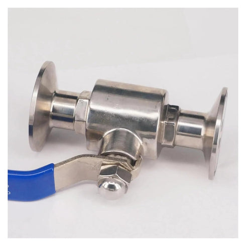 QJWUPWNJ 3/4" 19mm 304 Stainless Steel Sanitary Ball Valve Triple clamp Ferrule Type for Homemade Dairy Products