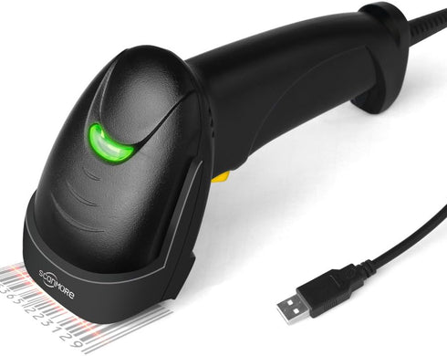 Fangtek 1D 1D) Handheld USB Barcode Scanner Wired Bar Code Reader with USB Cable for Supermarket, Convenience Store