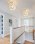 7 White Mini Semi Flush Mount Ceiling Light Hallway Lights Modern Small Metal Acrylic Crystal-Like Chandelier Lamp