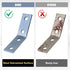 CNQLIS Strut Channel Angle Bracket Fitting 1-5/8" with 4 Holes, 45 Degree Corner Brace, Steel Electrogalvanized (10Pcs)