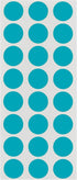 ChromaLabel 0.50 Inch Round Removable Color Code Dot Stickers, 1200 Pack, Teal