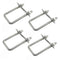 4 Sets 304 Stainless Steel Square U-Bolts, 1-3/8"(35mm) Inner Width, Accessories for Automobiles Trailer, Boat