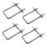 4 Sets 304 Stainless Steel Square U-Bolts, 1-3/8"(35mm) Inner Width, Accessories for Automobiles Trailer, Boat