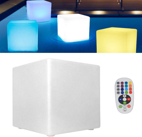 ReqianXH 11.81 Inch 16 4 LED Cube Chair Light RGB Adjustable Light Colors Light Modes Remote Control Side Table LED