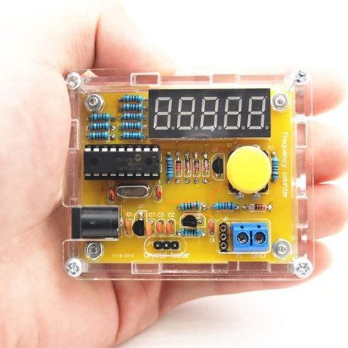 1Hz-50MHz Frequency Counter Tester, Crystal Oscillator Measuring Meter Case Durable DIY Led Kit