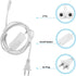 PATIKIL T4 T5 T8 LED Tube Light Power Cord, 2pcs 1.8M/6FT Extension Cable with On Off Switch for LED Lamp