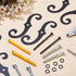 6 Set 16 5.5cm/6.3 2.2inch FREEBLOSS S Style Shutter Dogs Hardware Decorative Shutter Dog Holders Clips Black Exterior