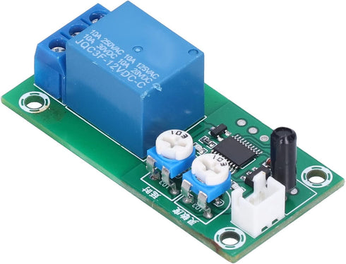 Vibration Sensor Module, DC 12V Adjustable Sensitivity Time Delay Relay Switch Alarm Sensor