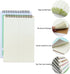 Steno Pad, 6 Pack Top Spiral Notepads, 6" x 9", 80 Sheets, Gregg Rule for Writing Notes in School and Office