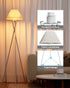 E26 Bulb Tripod Floor Lamp, White Standing Lamps with Included, Mid Century Modern Tall Lamps for Living Room Bedroom