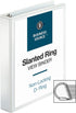 Business Source 28441 D-Ring Binder, White, 1-1/2-Inch Capacity, with Pockets