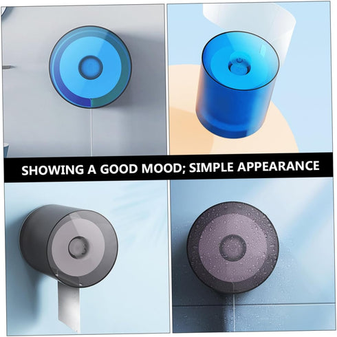 3pcs Amosfun Bathroom Toilet Paper Box Wall-Mounted Toilet Storage Holder Tissue Box Roll Paper Random Color