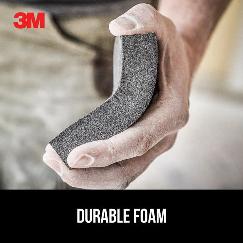 3M 2-5/8 3-3/4 (9095DC-NA) Drywall Sanding Sponge, Fine/Medium Grits, Dual Grit Block, Medium Grit to Remove, Fine Grit