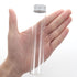 40ml Glass Clear Test Tubes, 6PCS with Screw Caps and Plastic Stoppers, Leak-Proof Flat Test Tubes
