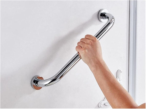 XXSLY Grab Bars Shower Handle 12-Inch Hotel/Motel/Home Shower Safety, Solid Brass, Polished Chrome,