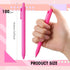 Fulmoon 50 Pcs Ballpoint Pens Bulk Retractable Comfortable Writing Pens Cute Back to School Supplies in Medium Point 1.0 mm for Teacher Student Bridal Shower Baby Shower (Rose Red,Black Ink) by Fulmoon