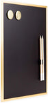 U Brands Magnetic Chalkboard - 11"x14" with Gold Metal Frame, Premium Matte Surface, Includes Chalk Pencils and Magnets