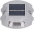 IP68, Solar Deck Light with Reflective Flashing, Waterproof Aluminum Alloy, Silver - Long Lasting Battery, Smart Sun
