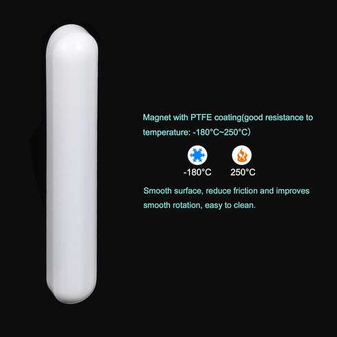 MECCANIXITY Magnetic Stirrer Mixer Stir Bar Rod 50mm Cylinder Shape PTFE Coating Magnet, Pack of 2