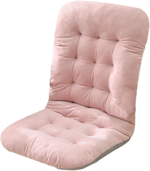 ZeawIEsvbyt Rocking Chair Seat Cushion Velvet High Back Pad Fluffy Couch Back Cushion with Straps for Office, Patio
