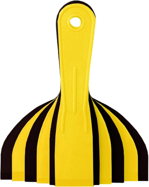 Bates Plastic Putty Knife Set, 6 Pack, Black & Yellow Plastic Scraper Tool for Painting and Spackling