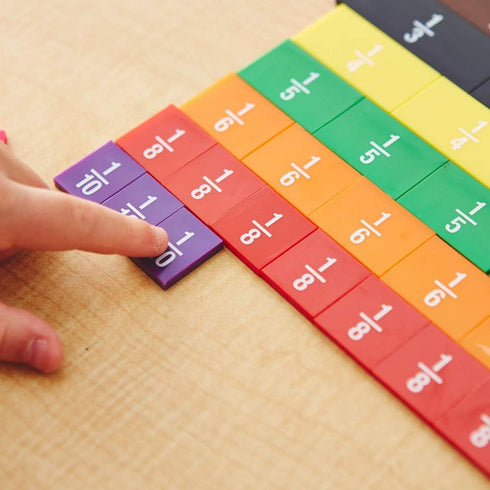Set 51 EAI Education Fraction Tiles with Tray: Numbered
