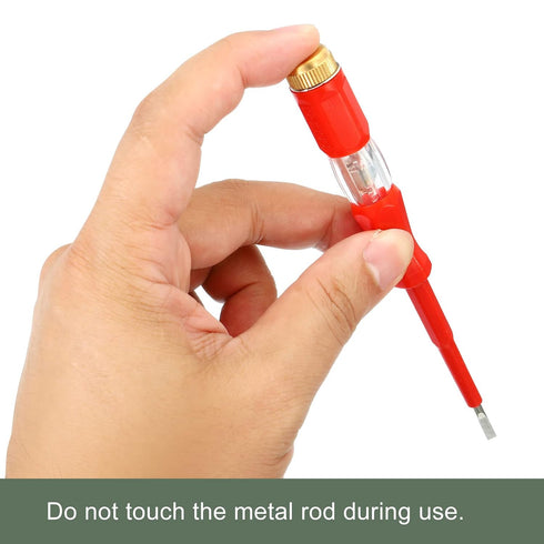 YOKIVE 2 Pcs Voltage Circuit Tester with 3mm Slotted Screwdriver, Ideal for Office, Art, Home, Daily Use (AC 100-500V,