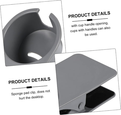 Cup Holder Clip for Desk - Scratch-Resistant Mug Holder