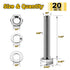 (20 Sets) 1/4-20x1-1/2" Hex Head Stainless Steel Bolts and Nuts | 304 Stainless Steel with Washers, Fully Threaded