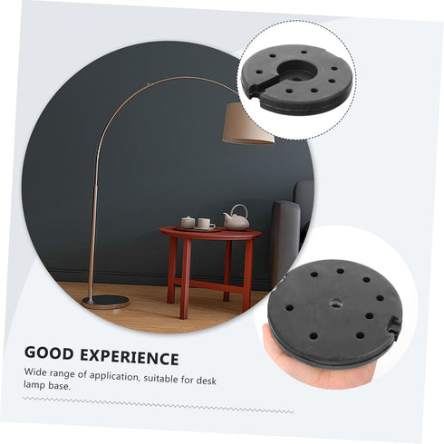 Gatuida Weighted Metal Lamp Base for Desk Table and Floor Lamps Round Heavy Duty Stabilizer Rust Resistant Home