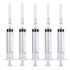 5 Pack 10ml Plastic Syringe with Needle, Syringe for Liquid, Oral, Scientific Labs, Individually Wrapped