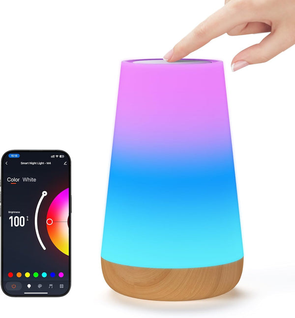 Smart Table Lamp, Dimmable Nursery Night Light with App/Voice Control Compatible with