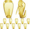 LEIFIDE Cubicle Hooks, Fabric Panel Wall Hooks for Office Home Kitchen Room, 10 Pieces (Gold)