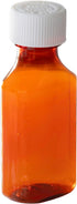 Plastic Amber Liquid Medicine Bottles with Child Resistant Caps, 2oz Pack of 10 Oval Pharmaceutical Prescription Bottles