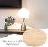 E27 E14 ORFOFE Solid Wood Round Table Lamp Base with Socket Lightweight Stable Wooden Lamp Base for Led Desk Light