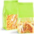 SixWeKit 50-Pack Reusable Bakery Bags - Windowed Kraft Paper Bags with Seal &