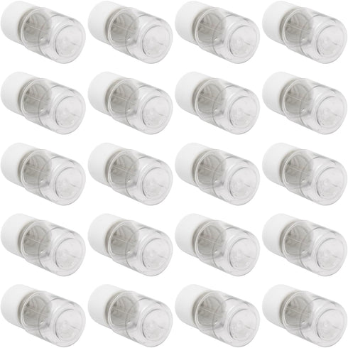 Othmro 100Pcs 5ml Plastic Bottles, Wide Mouth Laboratory Reagent Polyethylene Bottle for Food Store, Transparent Liquid