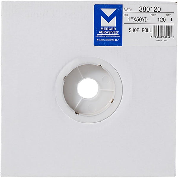 Mercer Industries Shop Roll, 1" x 50 yards, 120 Grit