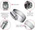 Selizo 40Pcs Hose Clamp, 7 Sizes Adjustable Pipe Tube Clamps, 304 Stainless Steel Hose Clips