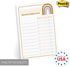 Modern Rainbow Responsibility Chart Sticky Note Pad, 50 Sheets, 8" x 11.5" Boho Chore Tracker Checklist