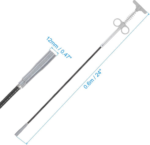 Flexible Grabber Claw Pick Up Tool 24 Inch 4 Claws Stainless Steel Sewer Cleaning Hook Unclog Sink Sewer Hair Drain Cleaner Tool Sink Unclogger for Toilet Bathtub Sewer Grey
