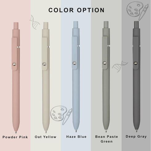 VICO 5PCS Gel Pens, Fine Point 0.5mm, Quick Dry Black Ink, Smooth Writing Pens for Journaling, Note Taking, Office