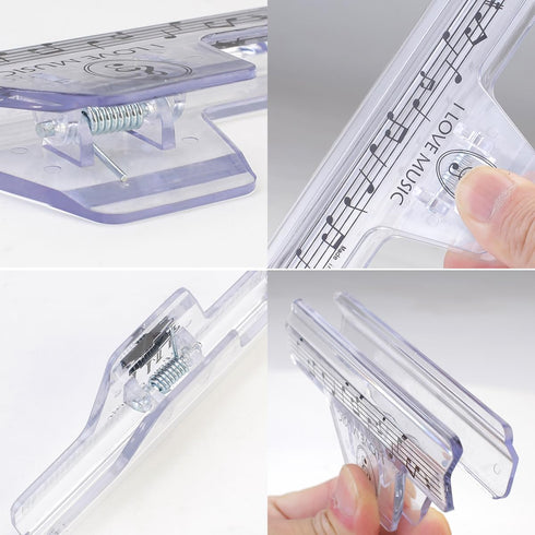 KingPoint Packaging Music Note Clips Plastic Sheet Clips Book Clips Clamps Clips Stationary Clips Perfect Document