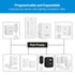 DEWENWILS Remote Control Outlet, Wireless Light Switch with 2 Side Outlets, 100 FT Range, Programmable