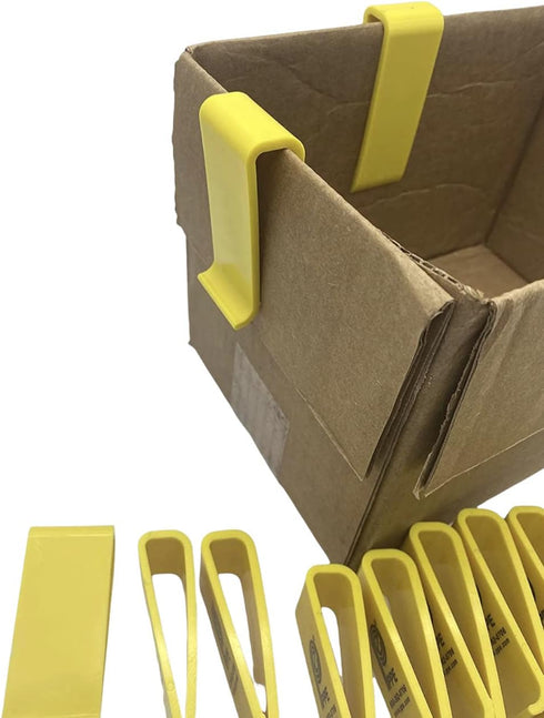 Cardboard Box Clips, Chip Trash Garbage Bag Holder Clip, Set of 12, 3 1/2" x 1 1/4" Large