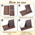 5.5"9.8"6.3" INFUNLY Wooden Triangle Book Holder with Butterfly Print Book Nook Reading Valet Reading Book Stand