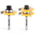Newdeli Tongue and Groove Router Bit Set, 1/4 Inch Shank - 2pcs Router Bits for Wood Milling Tool