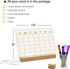 Clear Dry Erase Board Calendar, 13 x 9 Inch for Bedroom/Office, Includes 4 Dry Erase Markers