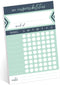 Modern Weekly Chore Chart, 6" x 10" Sticky Note Fill-in Task List for Homeschool Assignments