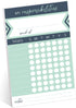 Modern Weekly Chore Chart, 6" x 10" Sticky Note Fill-in Task List for Homeschool Assignments